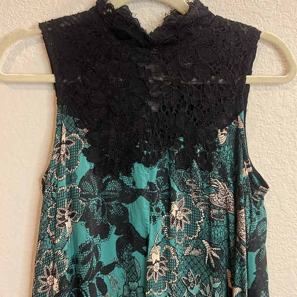 Anthropologie  MAEVE Flowy Butterfly Lace Swing Dress Swan Bird Print Size S - Picture 4 of 9